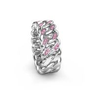 Afbeelding van Heren ring Redouan 2 585 witgoud roze saffier 1.1 mm