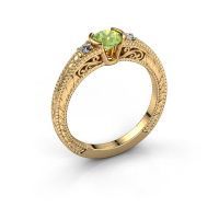 Afbeelding van Verlovingsring Anamaria<br/>585 goud<br/>Peridoot 5 mm