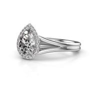 Afbeelding van Verlovingsring verla pear 1<br/>585 witgoud<br/>diamant 1.097 crt