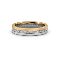 Afbeelding van Trouwring WH0203L14BPM<br/>585 goud ±4x2 mm<br/>Zirkonia 1.3 mm