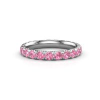 Image of Stackable Ring Jackie 2.7<br/>585 white gold<br/>Pink sapphire 2.7 mm