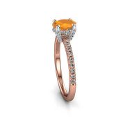 Image of Engagement ring saskia 1 ovl<br/>585 rose gold<br/>Citrin 7x5 mm