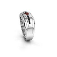 Image de Bague pour homme Oliver<br/>950 platine<br/>Grenat 4 mm