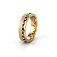 Image of Wedding ring WH0303L15BPM<br/>585 gold ±5x2 mm<br/>Black diamond 0.484 crt