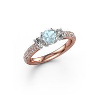 Image of Engagement Ring Marielle Rnd<br/>585 rose gold<br/>Aquamarine 5 mm