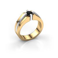 Image of Men's ring kiro<br/>585 gold<br/>Black diamond 0.60 crt
