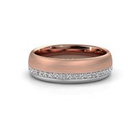 Afbeelding van Trouwring WH0303L36BMP 585 rosé goud zirkonia ±6x2 mm