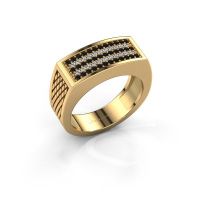 Afbeelding van Heren ring Erwin<br/>585 goud<br/>Zwarte diamant 0.489 crt