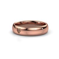Image of Friendship ring WH0101L35BPHRT<br/>585 rose gold ±5x2 mm<br/>Brown diamond