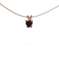 Afbeelding van Ketting Sam Heart 585 rosé goud zwarte diamant 0.65 crt