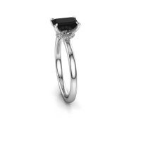 Afbeelding van Verlovingsring Crystal EME 3 950 platina zwarte diamant 1.380 crt