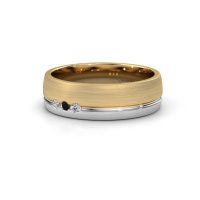Afbeelding van Trouwring WH0322L25AM 585 goud zwarte diamant ±6x1.7 mm