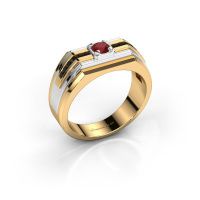 Image de Bague pour homme Oliver<br/>585 or jaune<br/>Rubis 4 mm