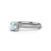 Image of Engagement ring saskia 2 cus<br/>950 platinum<br/>Aquamarine 4.5 mm