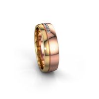 Image of Wedding ring WH0308L26AP<br/>585 rose gold ±6x1.7 mm<br/>Zirconia