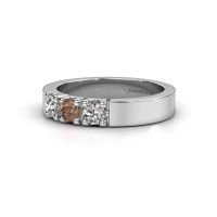 Afbeelding van Ring Dana 3 585 witgoud bruine diamant 0.75 crt