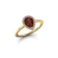 Image of Engagement ring seline per 1<br/>585 gold<br/>Garnet 7x5 mm