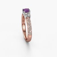 Image of Engagement Ring Marielle Rnd<br/>585 rose gold<br/>Amethyst 5 mm