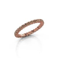 Image of Stackable ring Michelle full 2.0 585 rose gold brown diamond 0.930 crt