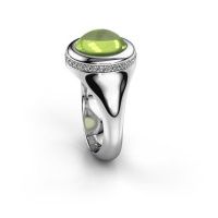 Afbeelding van Ring Lesli RND<br/>585 witgoud<br/>Peridoot 10 mm