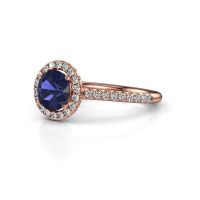 Image of Engagement ring seline rnd 2<br/>585 rose gold<br/>Sapphire 6.5 mm