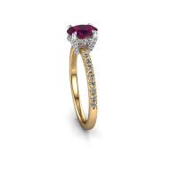 Image of Engagement ring saskia 1 ovl<br/>585 gold<br/>Rhodolite 7x5 mm