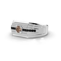 Image de Bague pour homme Oliver<br/>950 platine<br/>Diamant brun 0.466 crt