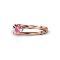 Image of Ring Roosmarijn<br/>585 rose gold<br/>Pink sapphire 3.7 mm