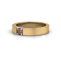 Afbeelding van Ring Dana 1 585 goud bruine diamant 0.20 crt