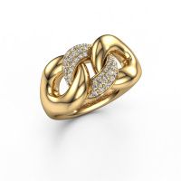 Afbeelding van Ring Kylie 2 11mm<br/>585 goud<br/>Diamant 0.269 Crt