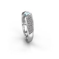 Image of Ring Hojalien 3<br/>585 white gold<br/>Aquamarine 4 mm