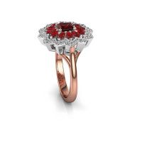 Image of Engagement ring Franka 585 rose gold garnet 4 mm