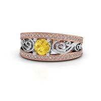 Image of Ring Julliana<br/>585 rose gold<br/>Yellow sapphire 5 mm