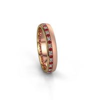 Image of Wedding ring WH0303L24AM<br/>585 rose gold ±4x1.7 mm<br/>Ruby