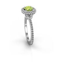 Image of Engagement ring Talitha RND 585 white gold peridot 6.5 mm