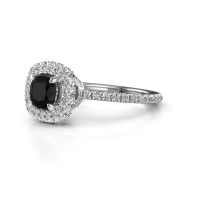 Image of Engagement ring Talitha CUS 585 white gold black diamond 1.428 crt