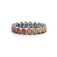 Image of Ring Mariam 0.07 950 platinum Rainbow sapphire 1 2.7 mm