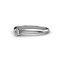 Image de Bague de fiançailles Tiffy 1<br/>585 or blanc<br/>Diamant 0.10 crt