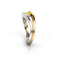 Image of Ring Sigrid 1<br/>585 white gold<br/>Yellow sapphire 4 mm