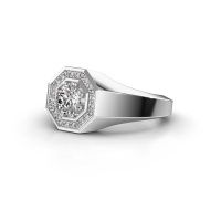 Image of Men's ring jaap<br/>585 white gold<br/>Diamond 0.72 crt