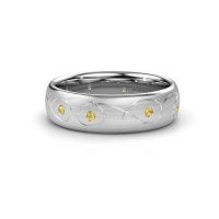 Afbeelding van Trouwring WH2068L36BM<br/>950 platina ±6x2 mm<br/>Gele saffier