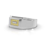 Image de Bague pour homme Roan<br/>585 or blanc<br/>Saphir jaune 1.5 mm