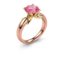 Afbeelding van Ring Jodie 585 rosé goud roze saffier 8 mm