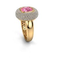 Afbeelding van Ring Keshia<br/>585 goud<br/>Roze saffier 8 mm