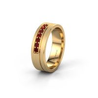 Image of Wedding ring WH0312L16AM<br/>585 gold ±6x1.7 mm<br/>Garnet