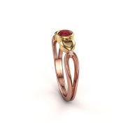 Image of Ring Lorrine 585 rose gold ruby 4 mm