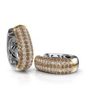 Image of Hoop earrings Danika 12.5 B 585 gold brown diamond 2.307 crt