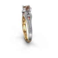 Afbeelding van Verlovingsring Nikita<br/>585 goud<br/>Bruine diamant 0.82 crt
