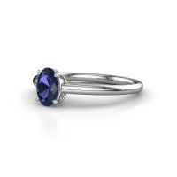 Bild von Verlobungsring haley ovl 1<br/>950 Platin<br/>Saphir 7x5 mm