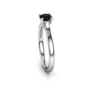 Afbeelding van Verlovingsring Mignon rnd 1 925 zilver zwarte diamant 0.60 crt